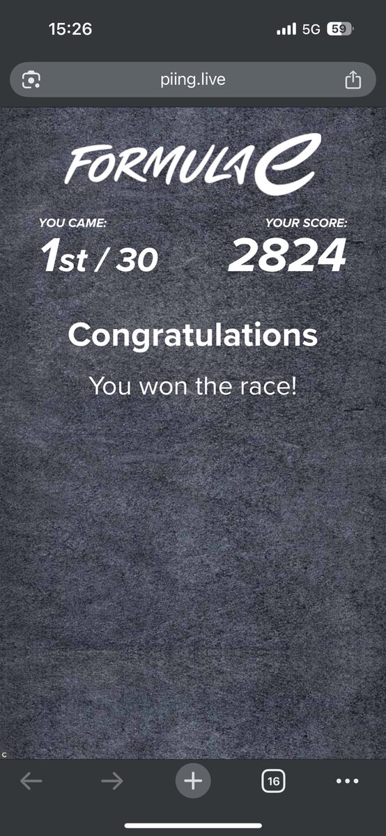 LittleFreakBe's tweet image. Where is my price @FIAFormulaE ? 😎