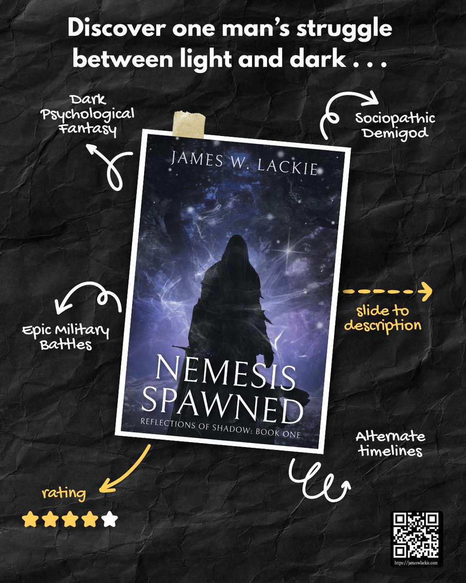 jameswlackie's tweet photo. For those looking for a great new #fantasy read, check out NEMESIS SPAWNED &amp; WORLDS SUNDERED.
A dark psychological #fantasy epic 📚, it follows a demigod across multiple worlds in incarnations as an antihero, hero, and villain . . . https://t.co/L6p5UxxrrH