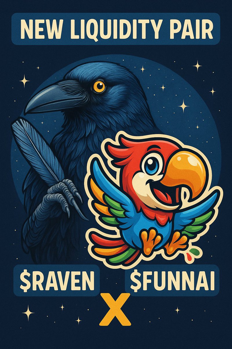 Exciting announcement! 🚨 
New LP of $RAVEN and $FUNNAI has been established on <a href="/ICPSwap/">ICPSwap #DFINITY</a>!!! 👀 
You’re not bullish enough!!! 
<a href="/onicaiHQ/">onicai</a>