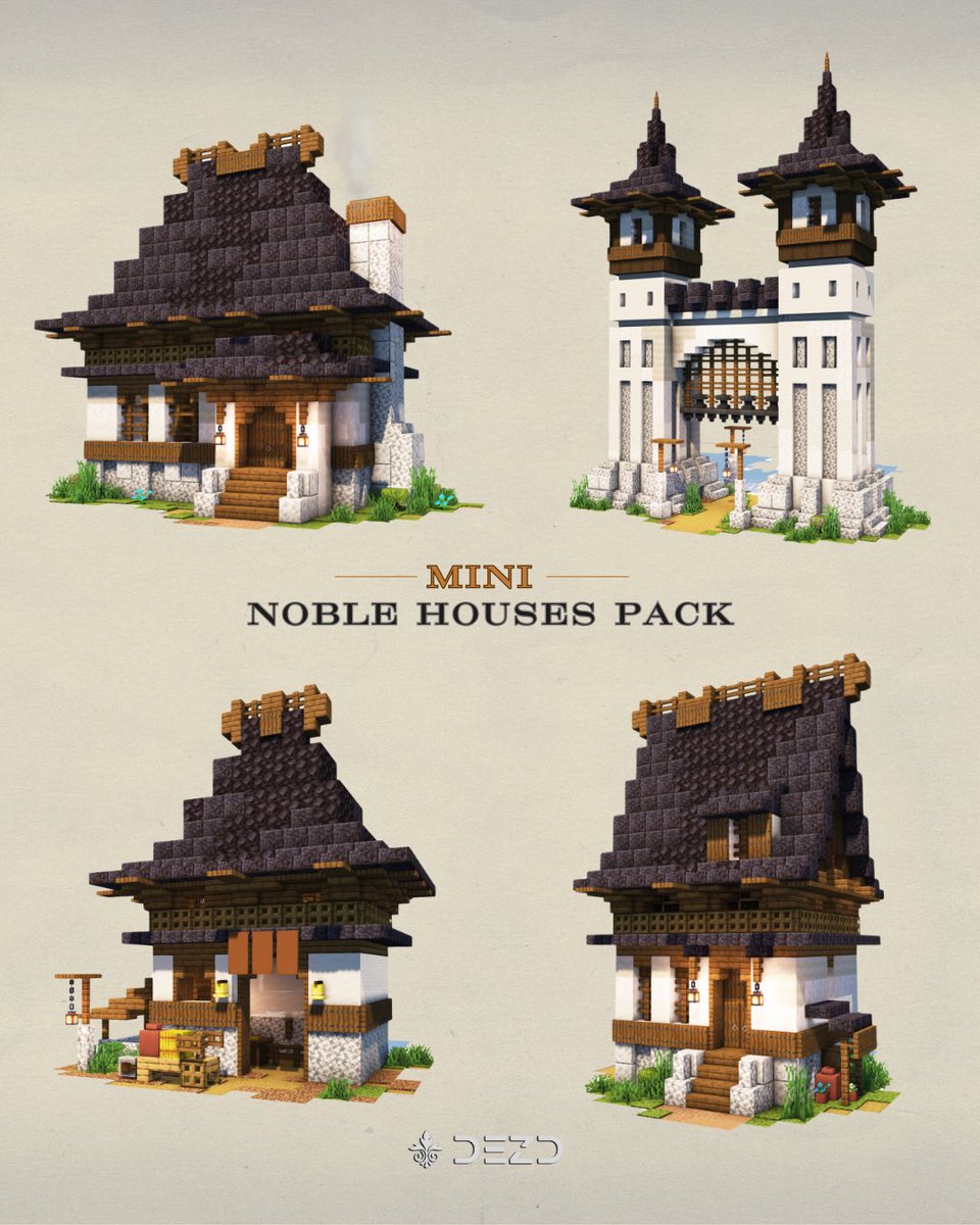 Dezdd's tweet image. Mini Noble Houses Pack 💫
#minecraft #Minecraftbuilds #minecraft建築コミュ