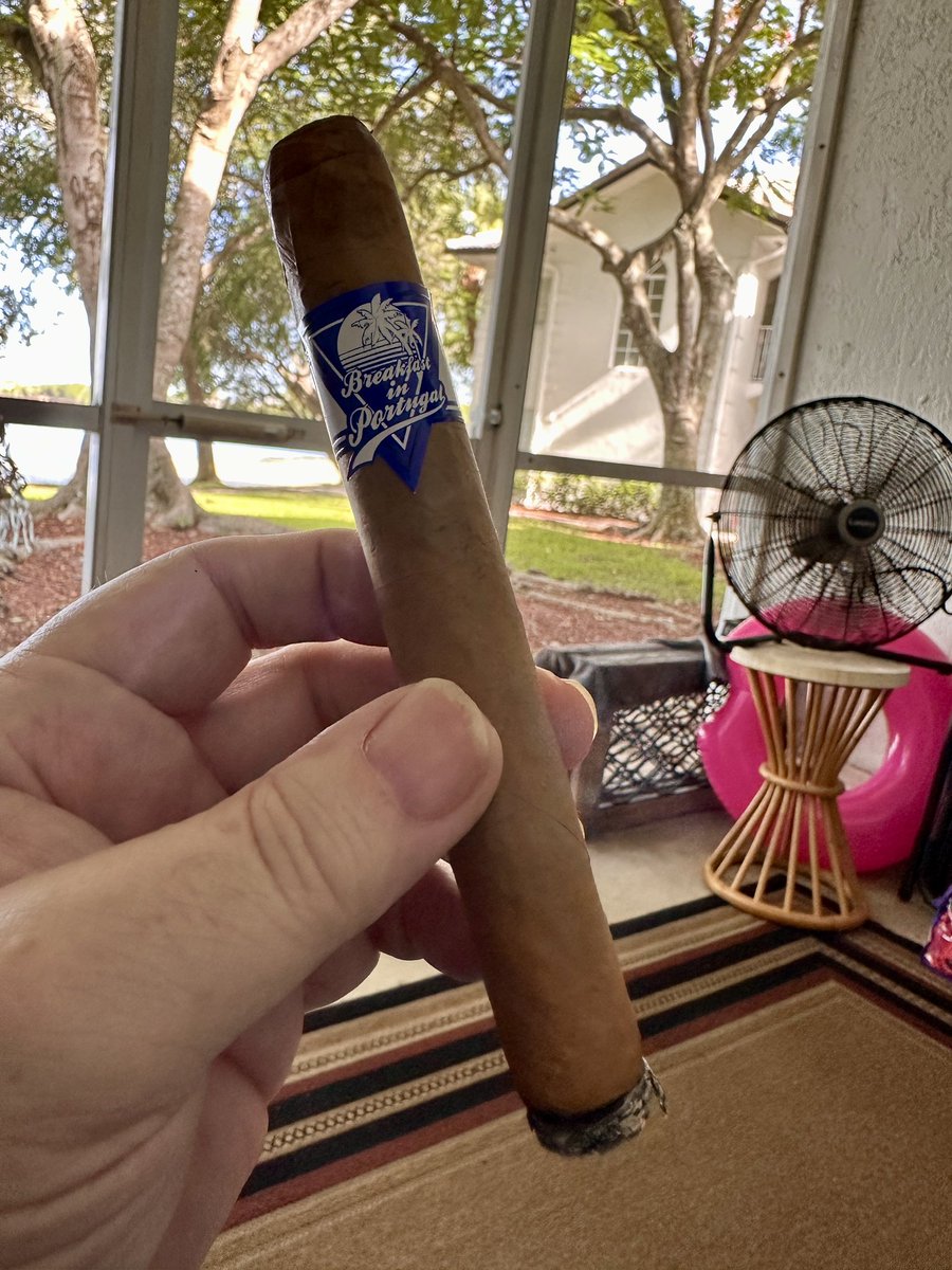 Stogie Chas is smoking Breakfast in Portugal. Rated with thumbs up! dojoverse.com/news-feed/p/69…
