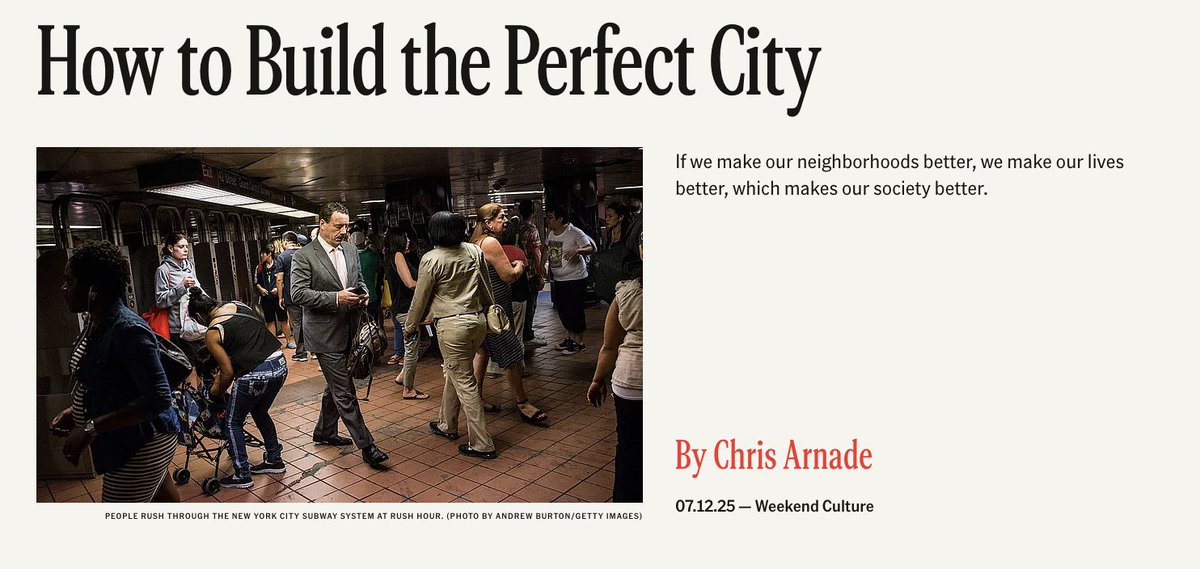 "Everything I’ve done in the last 15 years has taught me this: There is no such thing as a human without a community, and all cities are a reflection of that.

I came to this conclusion during my decade talking to Americans. What I’ve seen over my last four years walking the