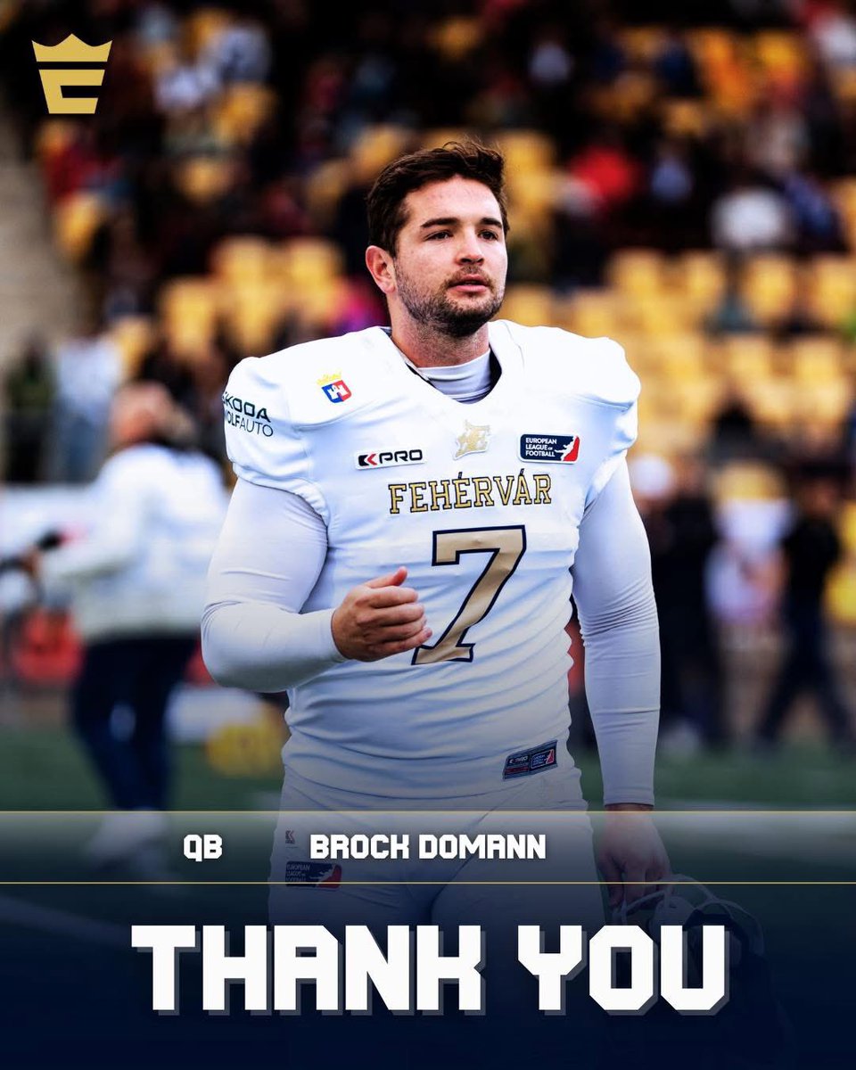FehervarEnth's tweet image. Tough hit... Our QB suffered season ending injury last week😞
Thanks for everything Brock! 🙏🏼