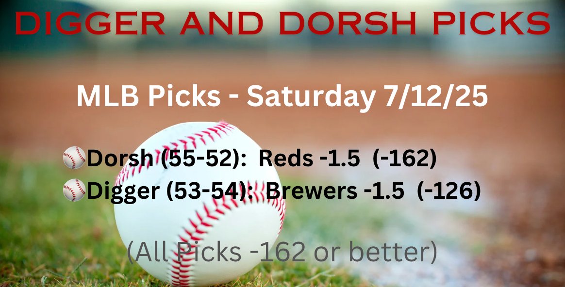 DiggerAndDorsh 2025 Season Long H2H MLB Competition! ⚾️🍀⚾️ 
#MLB⚾️ #MLBPicks🔥 #GamblingX
#ATOBTTR #ThisIsMyCrew