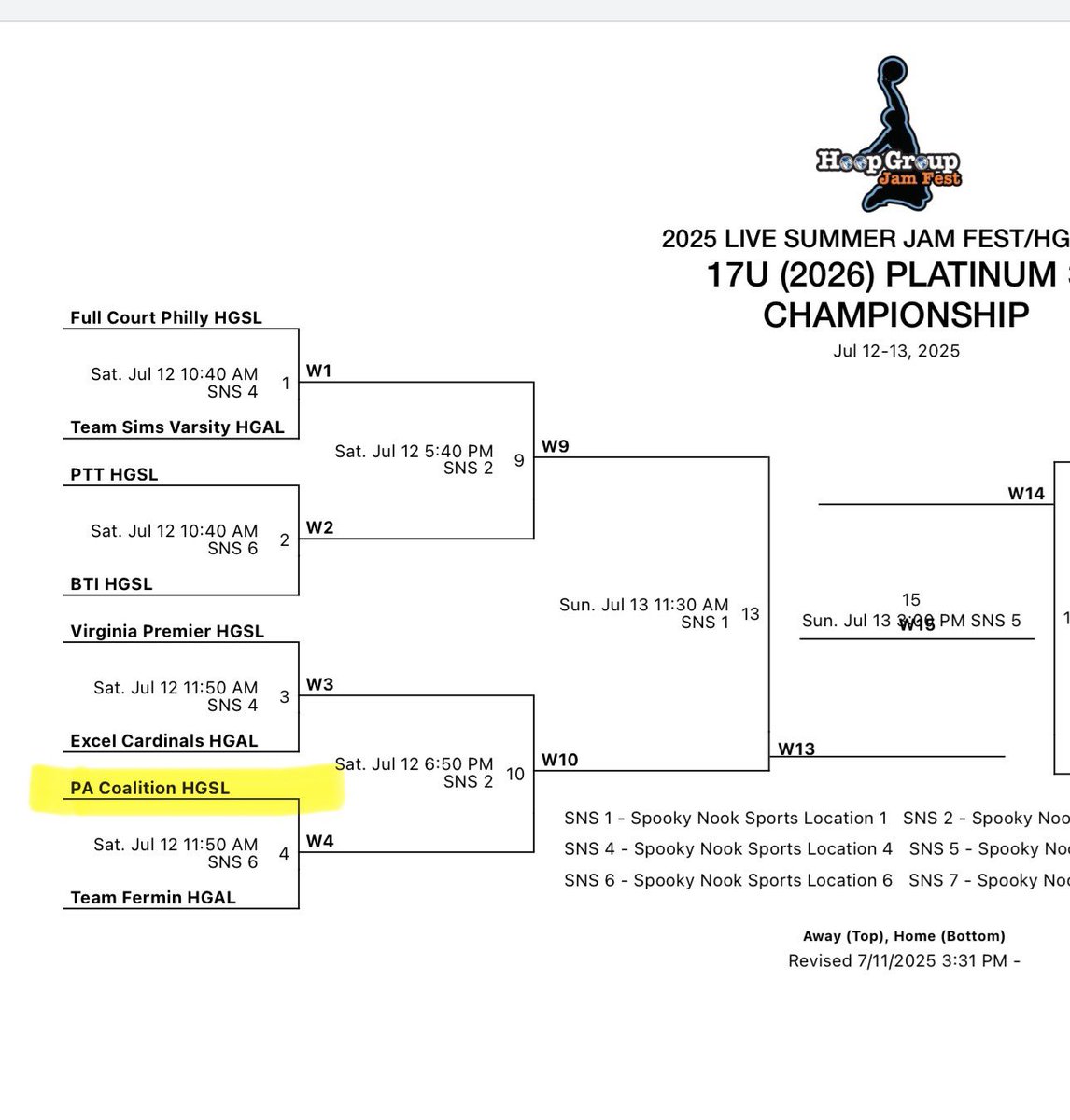 My Schedule for Today at Spooky. Looking Forward!