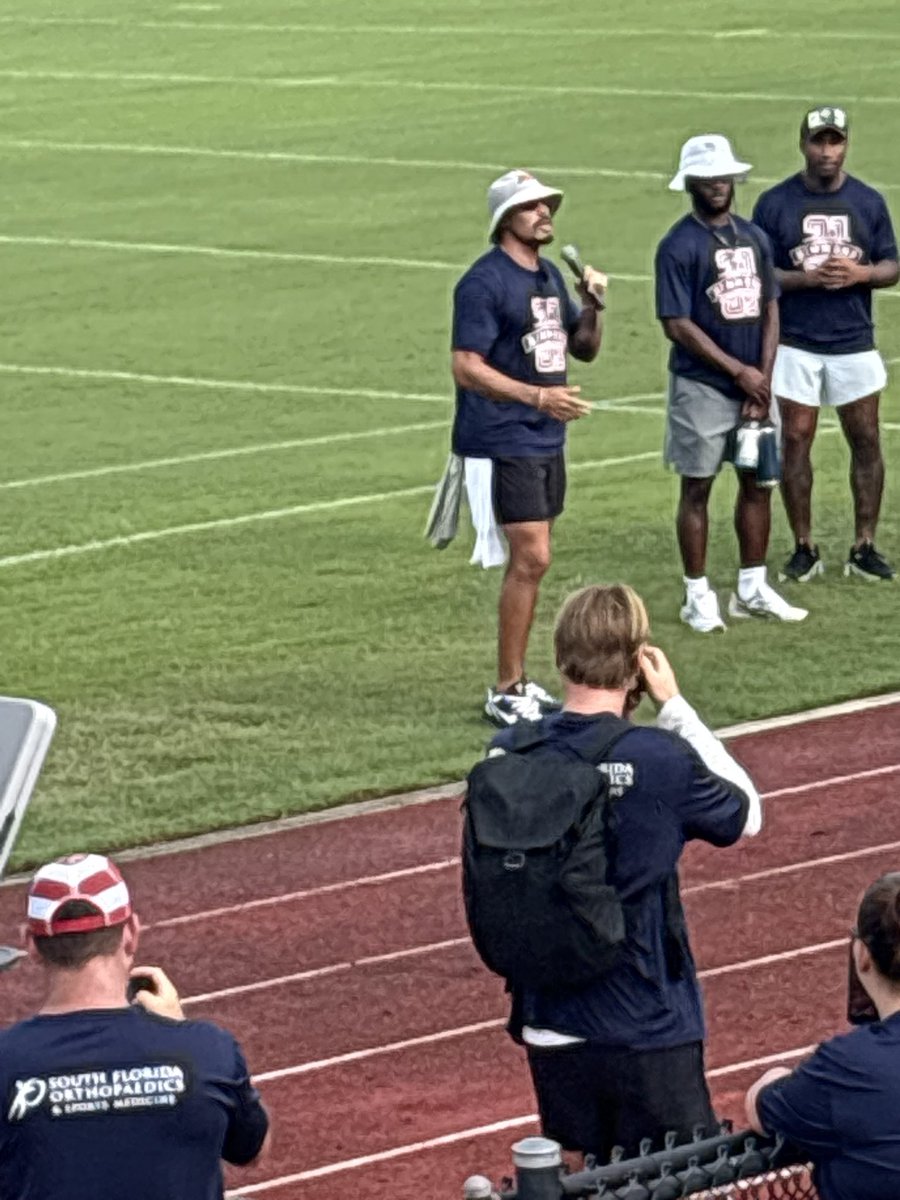 561_Kev's tweet image. Justin Simmons football camp. He comes home every year to put on a free camp for kids.