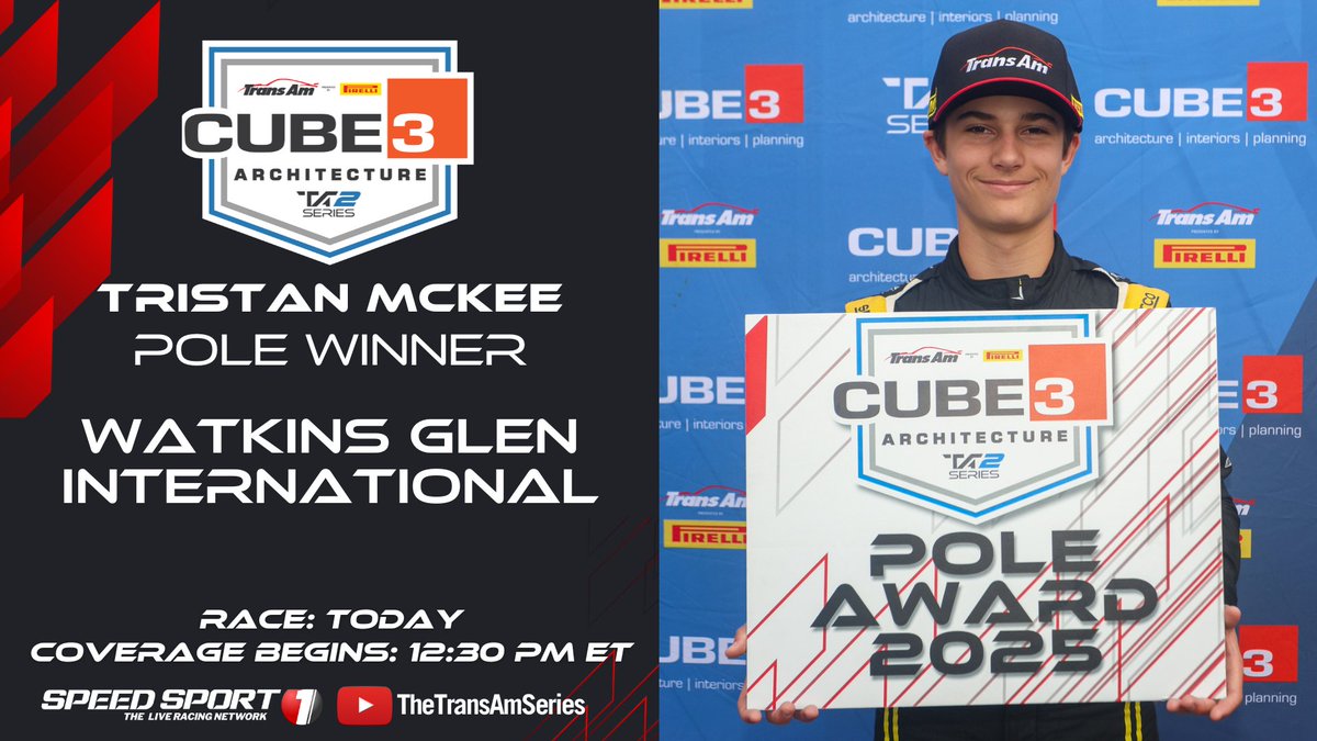 The Trans Am Series (@gotransam) on Twitter photo PRACTICE & QUALIFYING REPORT: 14-Year-Old <a href="/Racing7Tristan/">TristanMcKee7</a> Scores First-Career <a href="/cube3studio/">CUBE 3</a> Architecture TA2 Series Pole, Sets New Track Record at <a href="/WGI/">Watkins Glen International</a>
Barry Boes Best in Pro/Am Challenge, Fourth-Fastest Overall
Read: gotransam.com/news/14-Year-O… PRACTICE & QUALIFYING REPORT: 14-Year-Old <a href="/Racing7Tristan/">TristanMcKee7</a> Scores First-Career <a href="/cube3studio/">CUBE 3</a> Architecture TA2 Series Pole, Sets New Track Record at <a href="/WGI/">Watkins Glen International</a>
Barry Boes Best in Pro/Am Challenge, Fourth-Fastest Overall
Read: gotransam.com/news/14-Year-O…