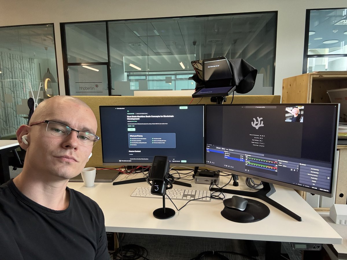 About to start recording the legendary “Rust State Machine” by <a href="/shawntabrizi/">Shawn Tabrizi</a>. 

This is the beginning of a step by step video tutorial which will be published on <a href="/dotcodeschool/">Dot Code School</a>
