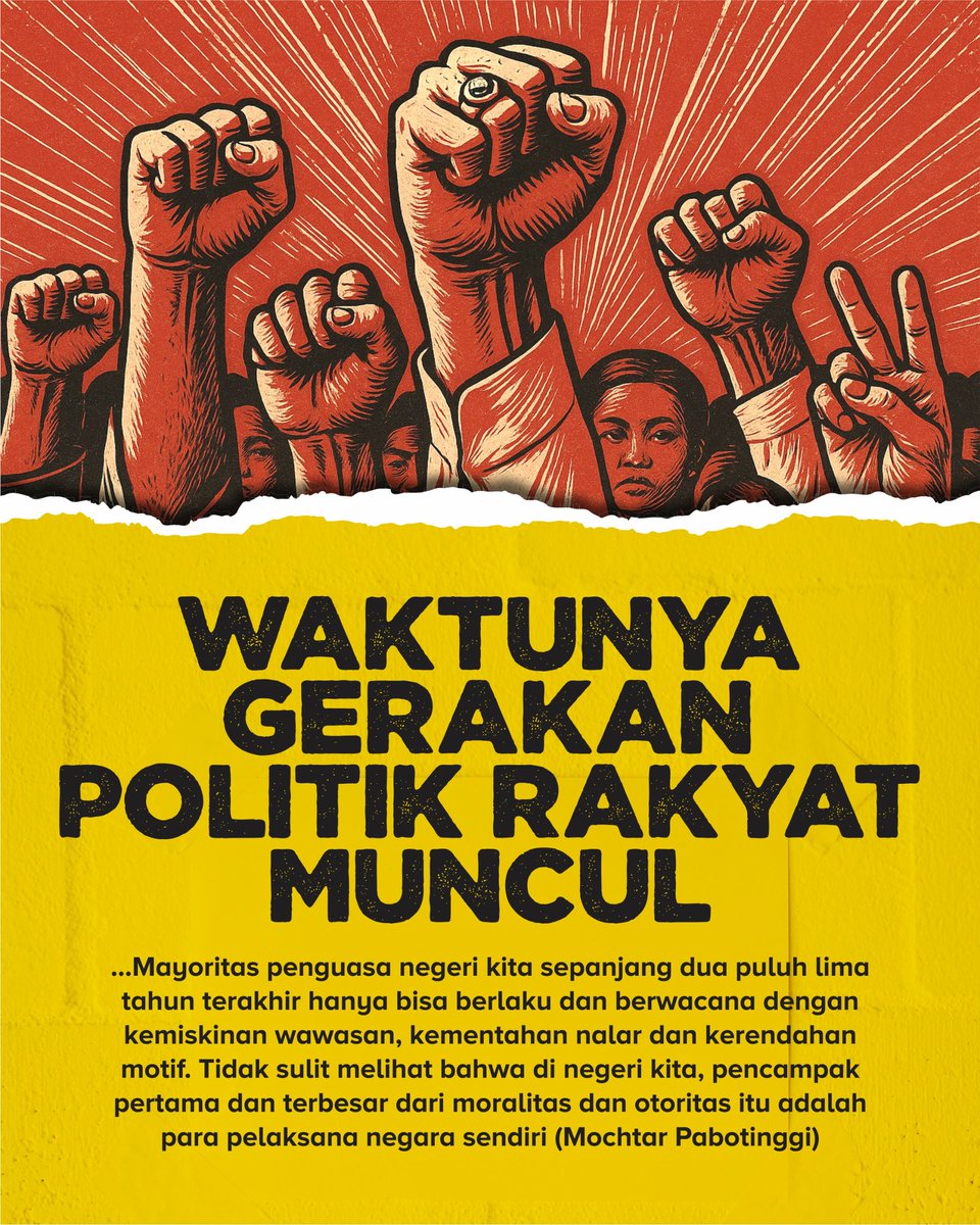 Mengapa rakyat butuh gerakan politik? 

Utas~