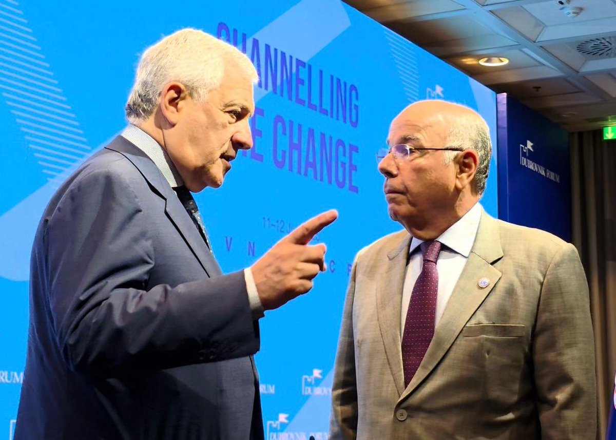 A #Dubrovnik ho incontrato il Ministro degli Esteri 🇧🇷 Mauro Vieira con cui ci siamo confrontati sui principali temi regionali ed internazionali, dal conflitto in #Ucraina alla stabilità nel Mediterraneo. 
Il Brasile è un nostro partner strategico anche per l’export delle imprese