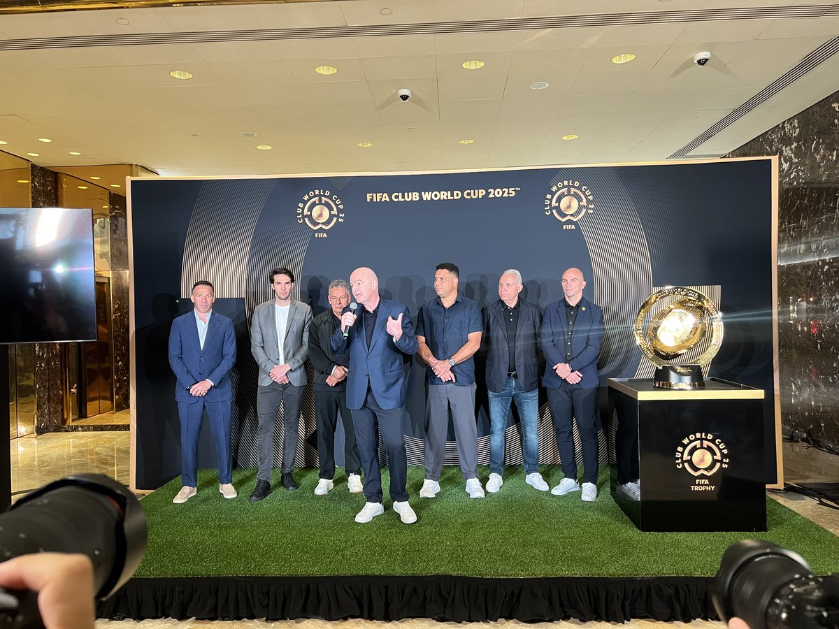 Currently in #trump tower for the #FIFACWC final press conference.. with Gianni Infantino. #fifa - Infantino pointing to successes of tournament while also recognizing some of the poor attendances for some matches.