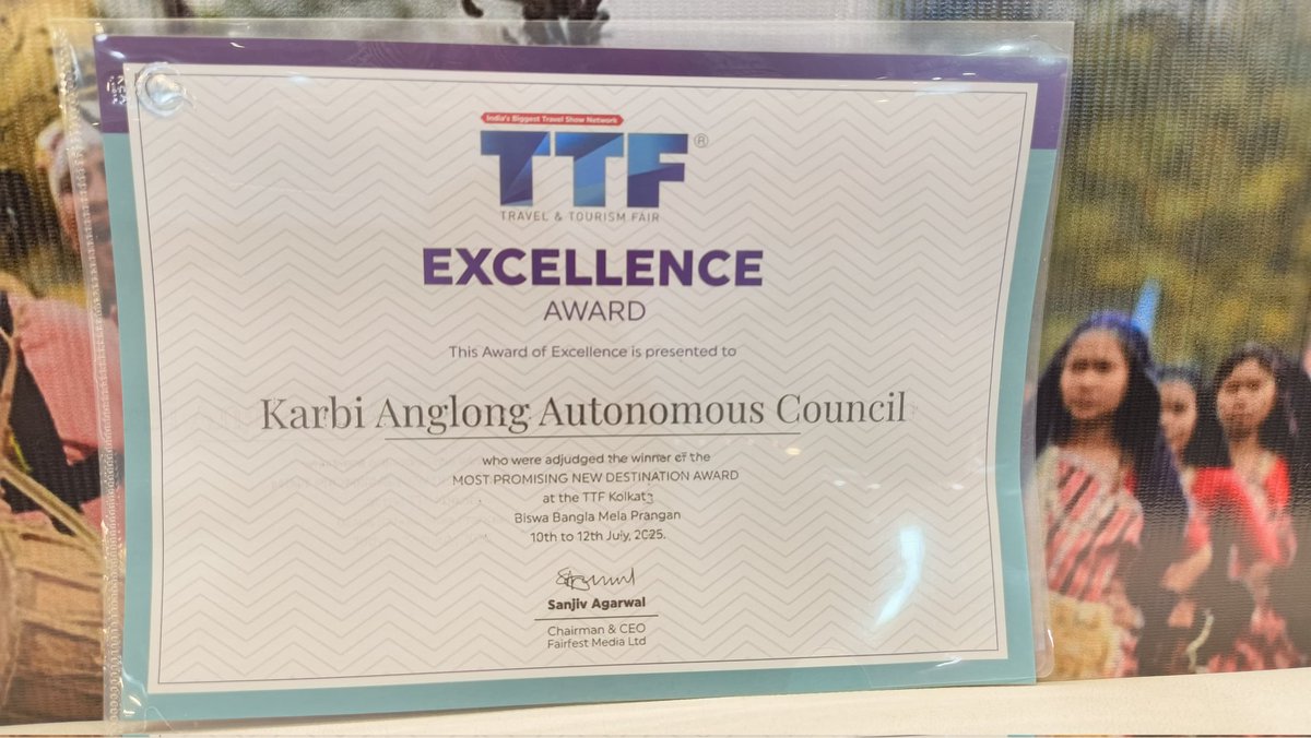 dibarijit's tweet image. Karbi Anglong Autonomous Council, Assam honoured with Most Promising New Destination Award at #TTFKolkata, India’s oldest & largest travel trade show.
No star hotels, but homestays under a million stars. A haven for stargazers & soulful travellers. #KarbiAnglong #AssamTourism