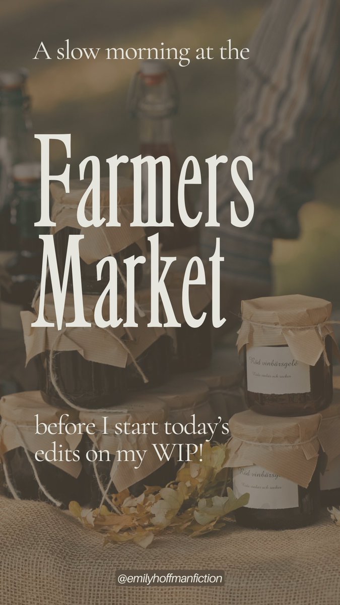 What is everyone else doing on this lovely Saturday morning?!

I went to the farmer’s market before starting on today’s edits for my WIP!

#writingcommunity #writerslife #firstdraftedits #romantasy