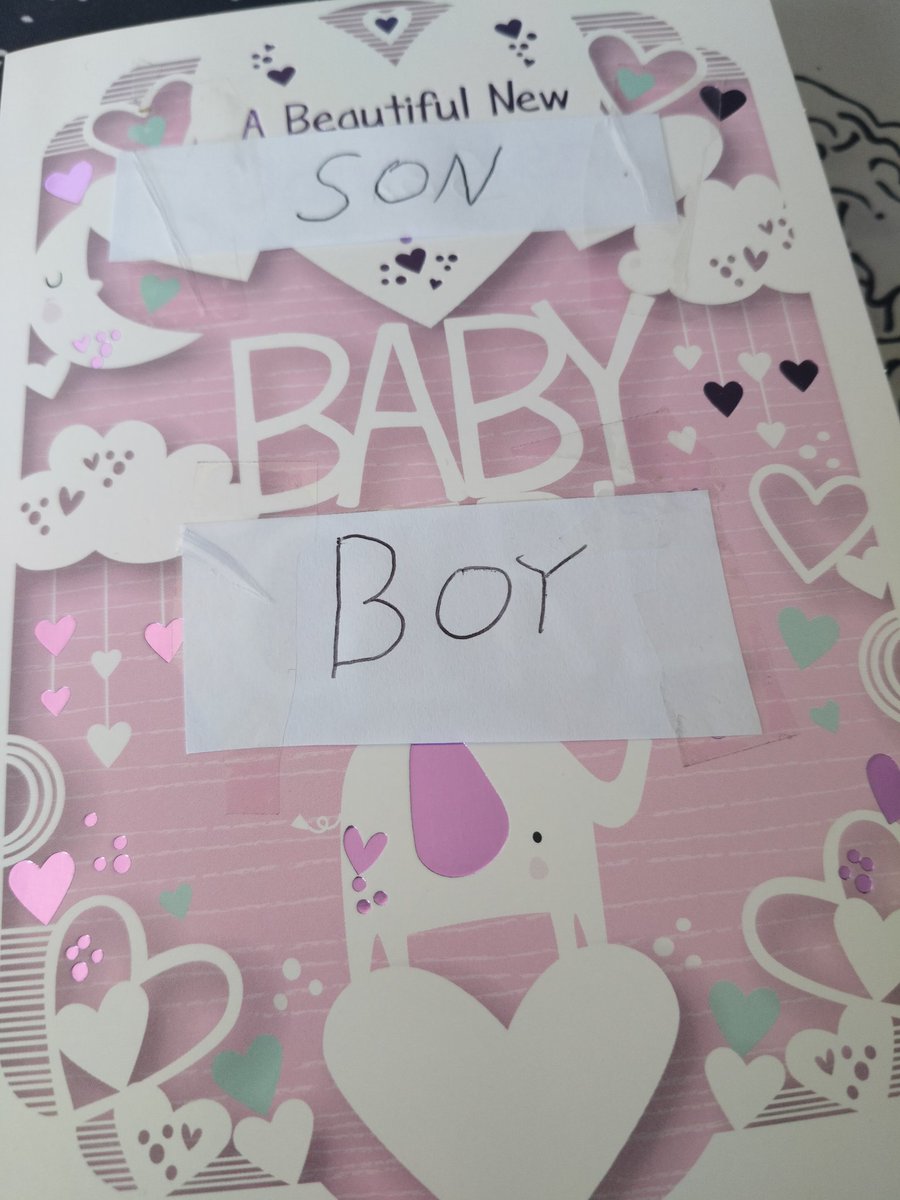 So there were no cards for new born baby boy