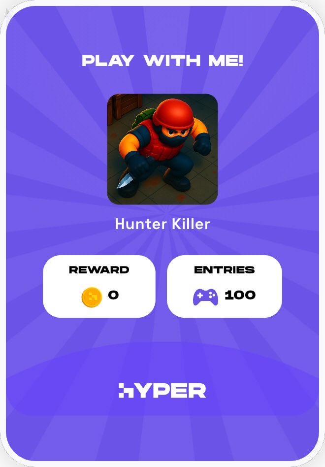 feelprince's tweet photo. Challenge me on Hunter Killer game. Only 100 slots left! https://t.co/3x5Dk9Rg6R https://t.co/jUNBBcB5GW