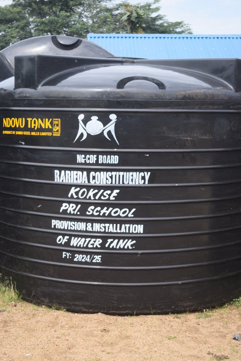 OAmollo's tweet image. #RariedaTIMES We issued 10,000-litre Water Tanks to 20 different institutions installed At 150K Each, Including the Chief&apos;s Office (East Uyoma Location), Ochieng&apos;a Ast. Chief&apos;s Office, Kokise, Mituri, Maugo, Mirau, Nguka, Kaonje and Komollo Primary Schools