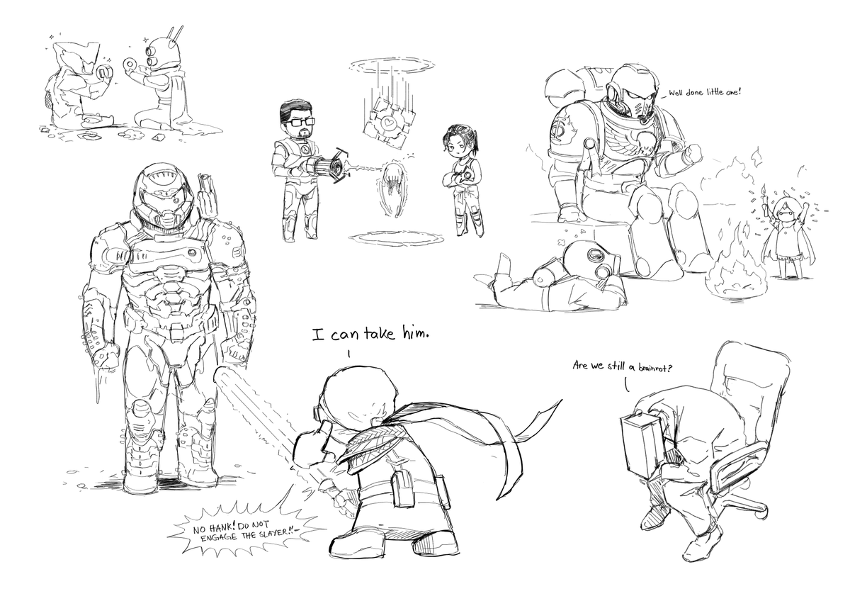 Doodling the characters I like