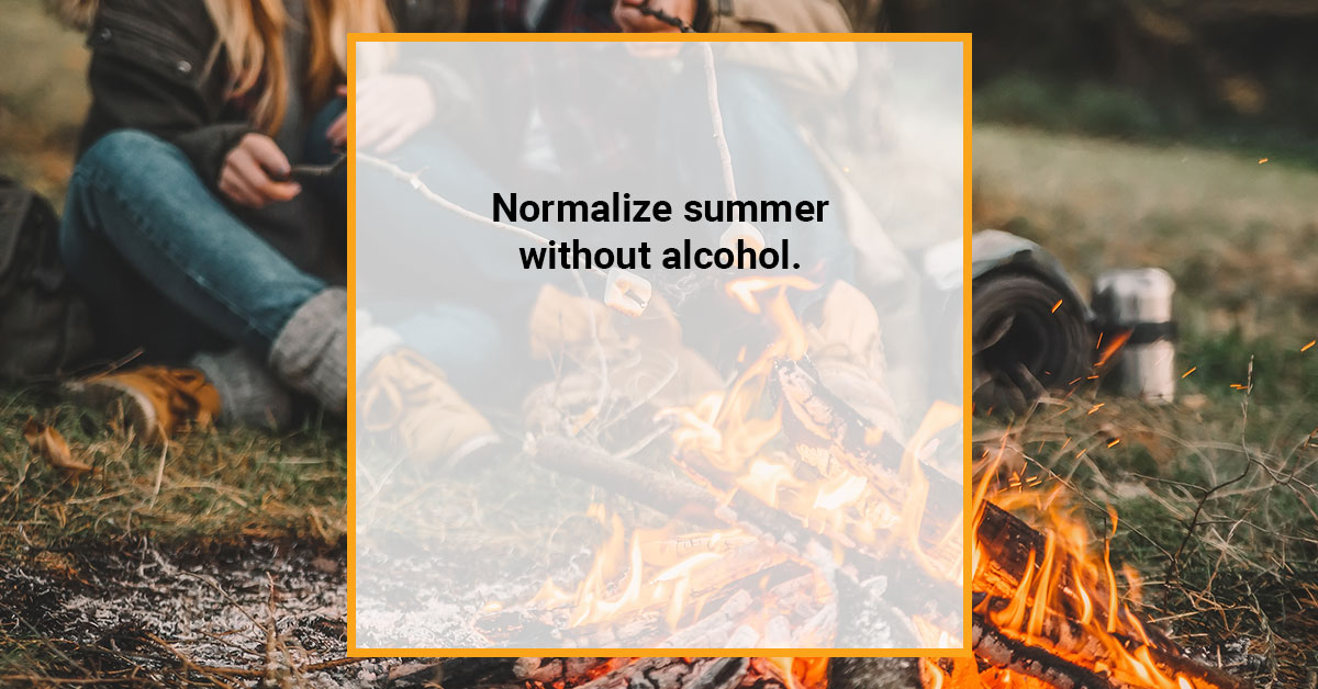 No drinks, no problem! 

Campfire chats, stories, and s’mores hit different when you’re fully there for them.  

Normalize summer without booze.  

ow.ly/7mm650Wo0nv  
#DrinkFreeFun #AlcoholFreeSummer