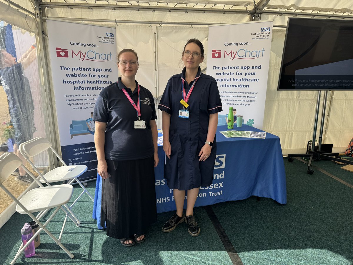 Spending the day at the Tendring Show promoting MyChart - coming to ESNEFT on 2nd October with our new EpicEPR! Lovely day and lots of great conversations!