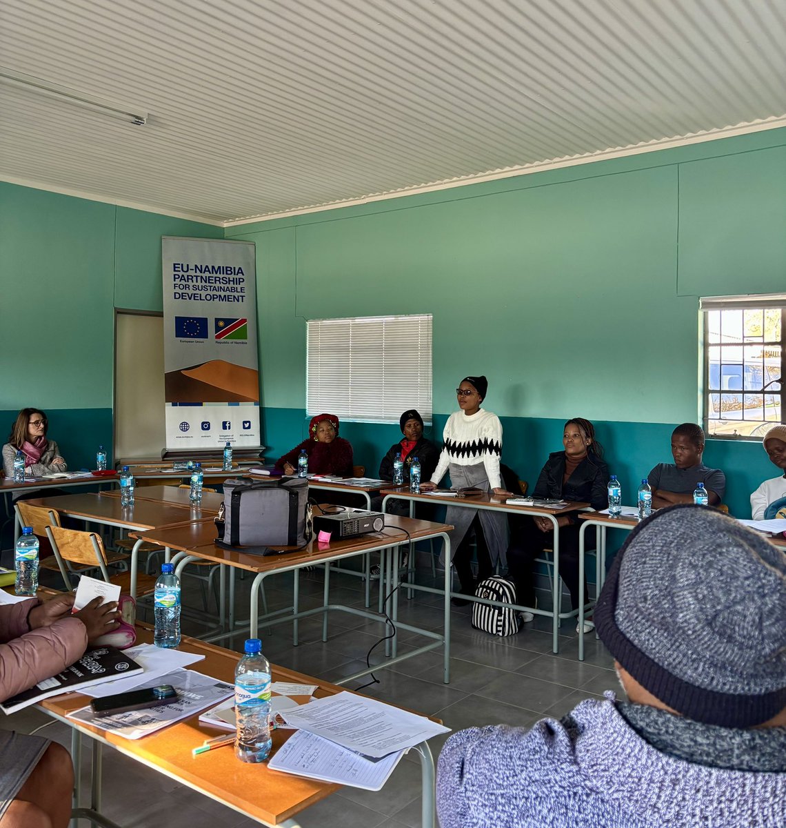 This week, Ambassador, H.E. <a href="/a_b_Martins/">Ana Beatriz Martins</a>, carried out a mission to Tsumkwe, supporting San legal helpers. The visit, with the Office of the Ombudsman, is part of an EU-funded project implemented by LAC to build legal capacity &amp; advance access to justice.