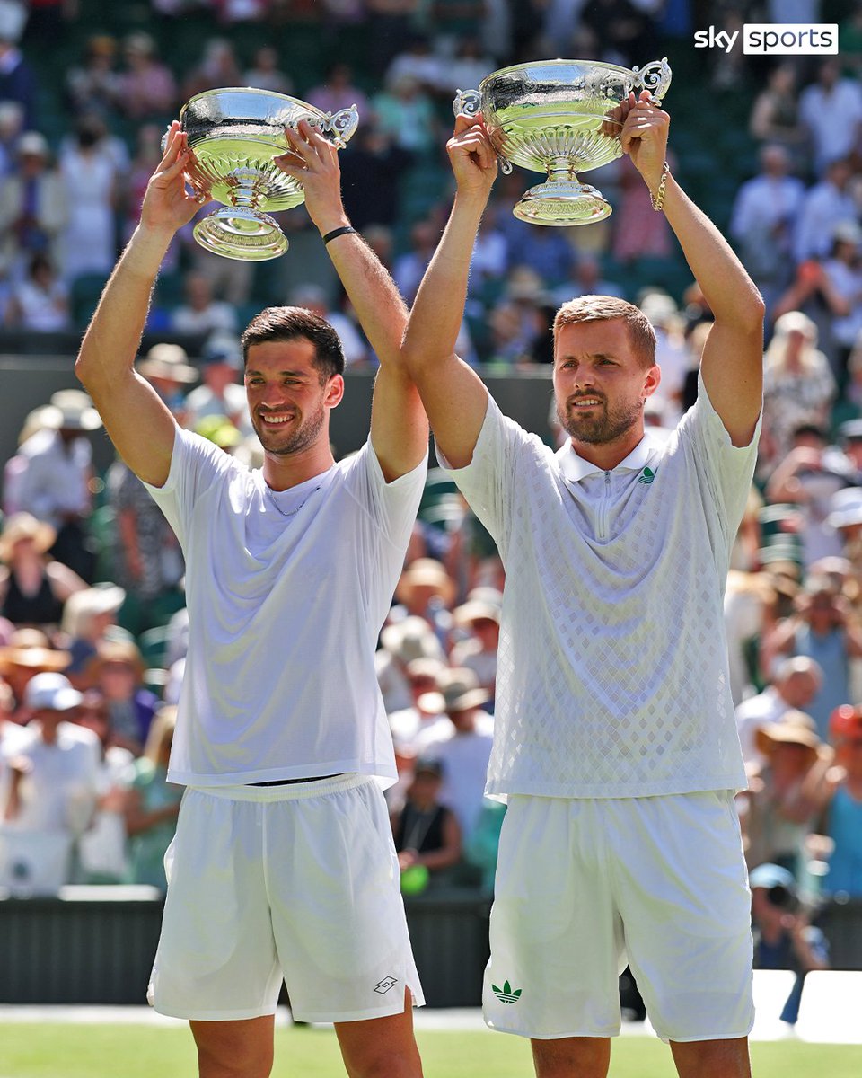 SkySportsTennis's tweet image. Julian Cash and Lloyd Glasspool have become the first all-British pair to win the Wimbledon men's doubles since 1936 🏆