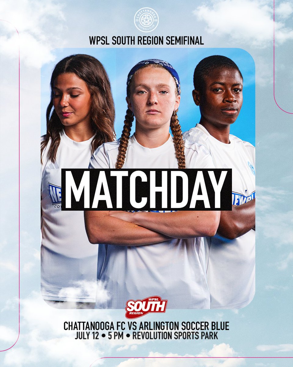 Chattanooga FC Women (@cfc_women) on Twitter photo IT'S <a href="/WPSL/">Womenβs Premier Soccer League</a> PLAYOFFS MATCHDAY! π
π: Arlington Soccer Blue
π: Revolution Sports Park
π: 5 PM ET
π: hubs.li/Q03w-zn80
πΊ: Watch Party at Buffalo Wild Wings Downtown IT'S <a href="/WPSL/">Womenβs Premier Soccer League</a> PLAYOFFS MATCHDAY! π
π: Arlington Soccer Blue
π: Revolution Sports Park
π: 5 PM ET
π: hubs.li/Q03w-zn80
πΊ: Watch Party at Buffalo Wild Wings Downtown