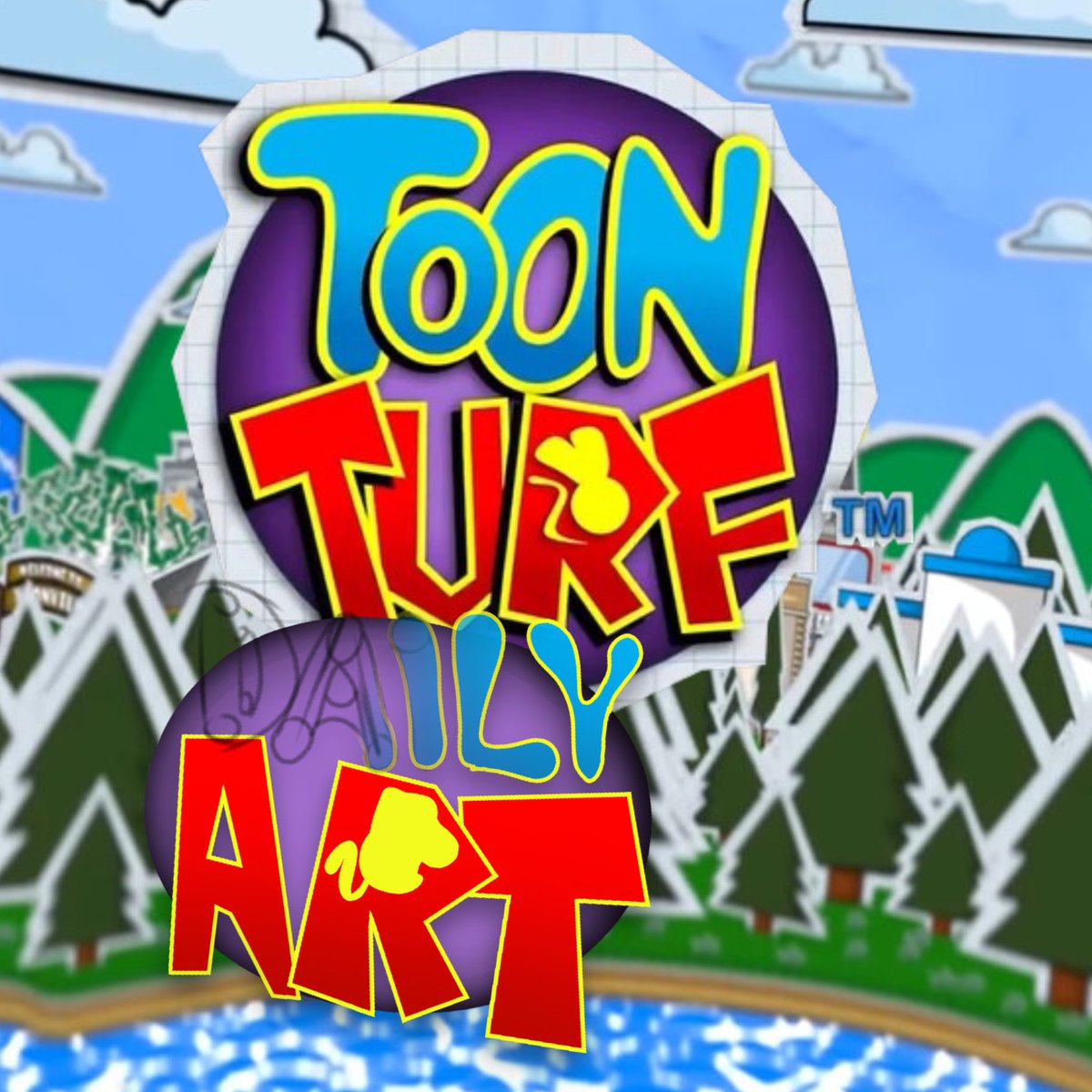 TTDailyArt's tweet photo. The account now changed.
...
It's now Toon Turf Daily Art!

Toon Turf logo by Danno and the "Daily Art" part was done by me!

All backgrounds are by Danno https://t.co/dgMtkuYQp4