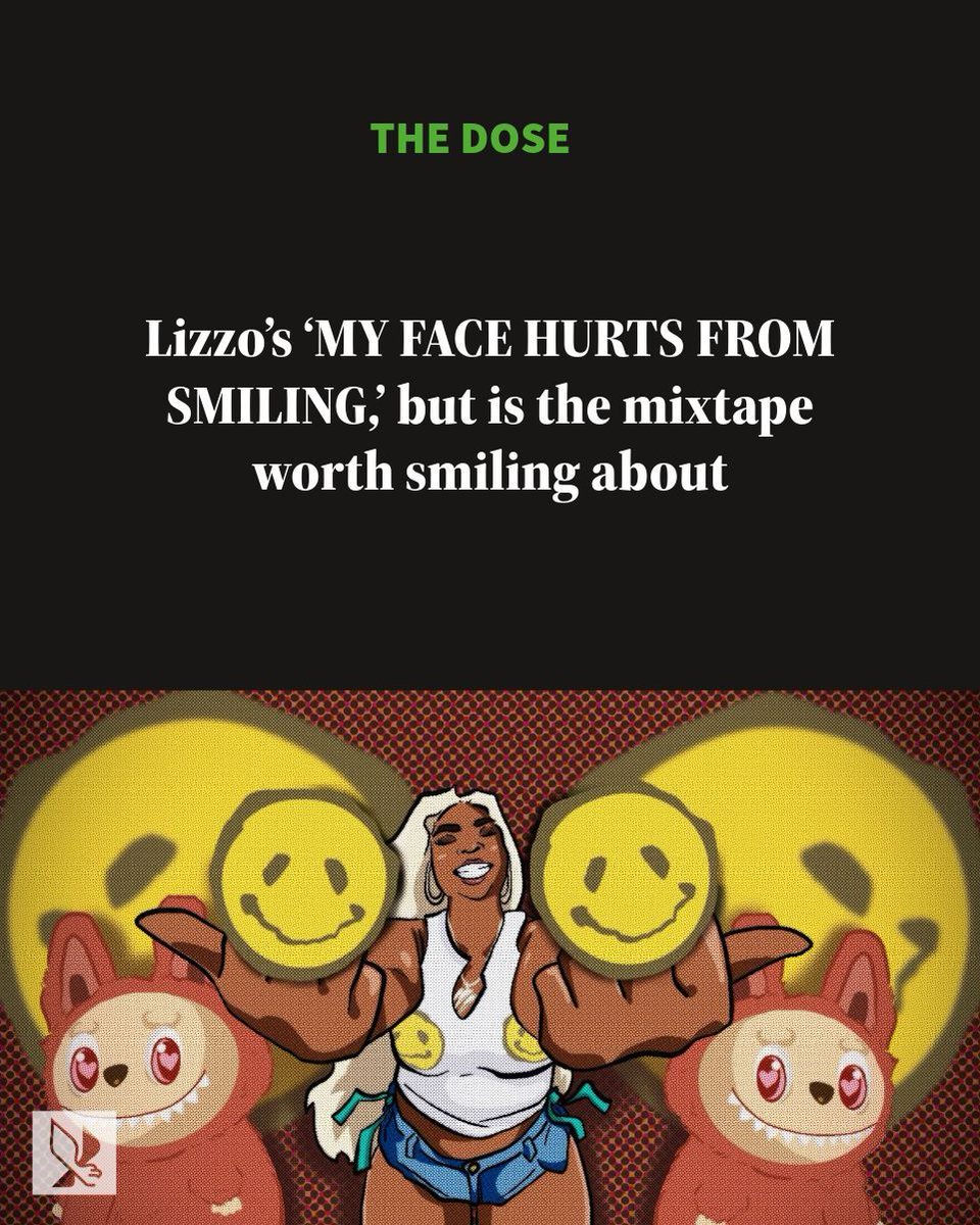North Texas Daily (@ntdaily) on Twitter photo DOSE: Lizzoโs โMY FACE HURTS FROM SMILING,โ but is the mixtape worth smiling about
๐: <a href="/izzybeltran24/">Ismael Beltran</a>
๐ผ๏ธ: Domanic Aguilar
Read more: buff.ly/DZypcDc DOSE: Lizzoโs โMY FACE HURTS FROM SMILING,โ but is the mixtape worth smiling about
๐: <a href="/izzybeltran24/">Ismael Beltran</a>
๐ผ๏ธ: Domanic Aguilar
Read more: buff.ly/DZypcDc