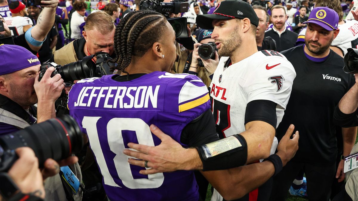 Kirk Cousins compared seeing Justin Jefferson and Jordan Addison catch passes from other quarterbacks to seeing ex-girlfriends date other people. vikingswire.usatoday.com/story/sports/n…