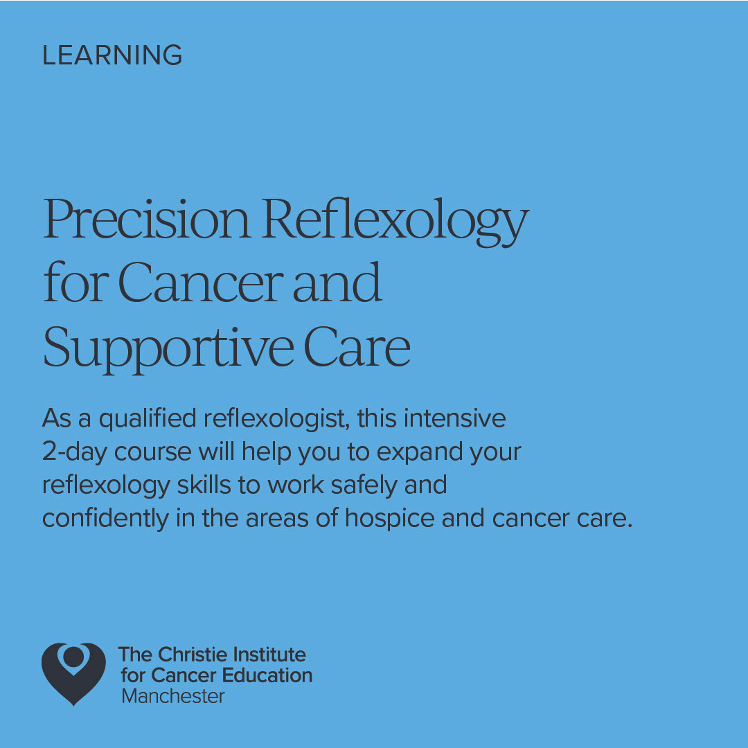 📣Elevate Your Reflexology Practice with the Leading Course in Cancer &amp; Supportive Care 
Are you a qualified reflexologist ready to master advanced techniques for working safely and confidently in hospice and cancer care?
Book your place now . ow.ly/FMpt50WkjTc