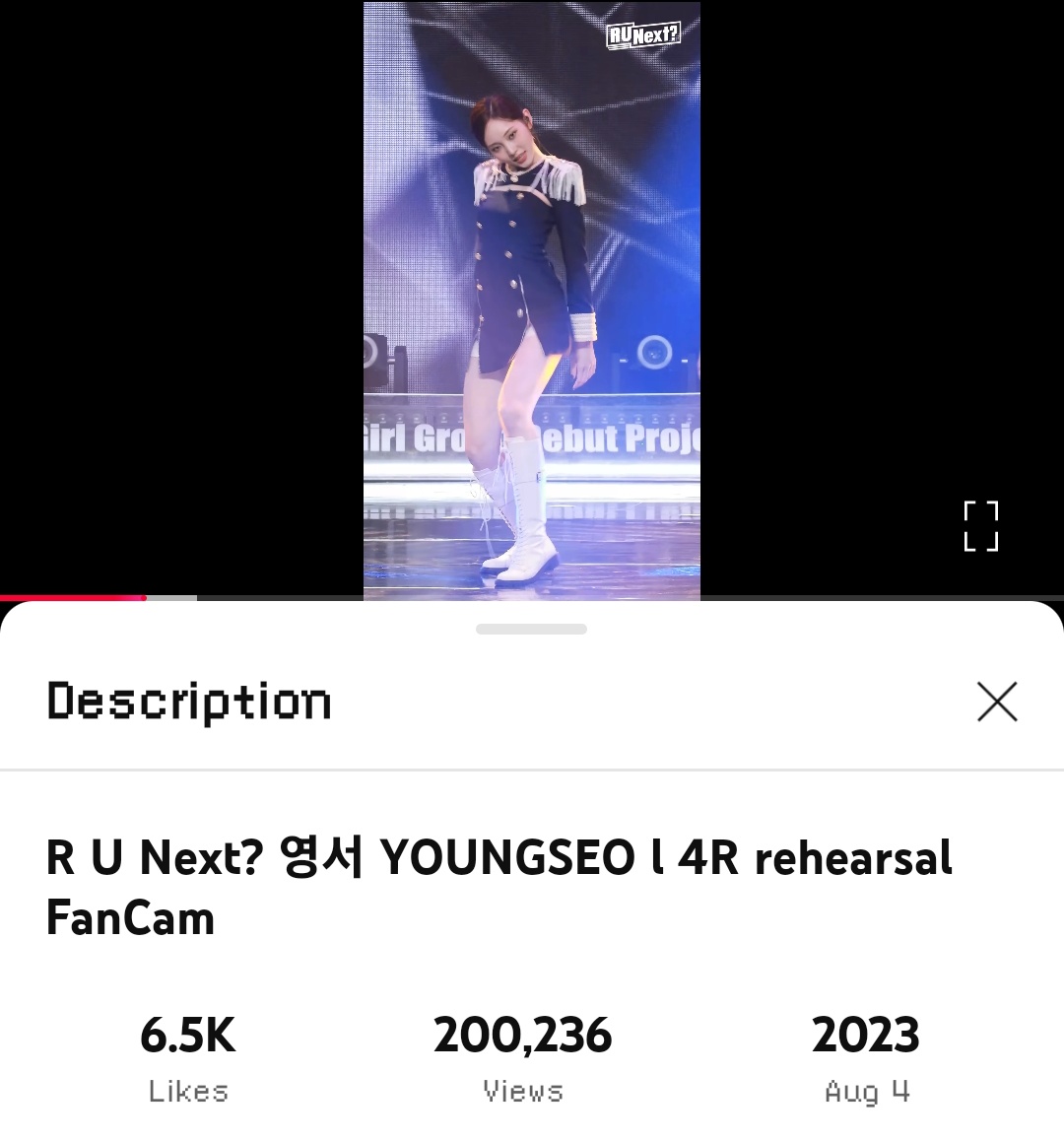 YOUNGSEOCHARTS's tweet image. .@ALLDAY_PROJECT’s YOUNGSEO &apos;R U Next? 4R rehearsal&apos; FanCam has surpassed 200,000 views on YouTube! It&apos;s her first to do so! 🔥

🔗: youtu.be/uL52Js5pz7M?si…

#YOUNGSEO #영서
#ALLDAYPROJECT #올데이프로젝트