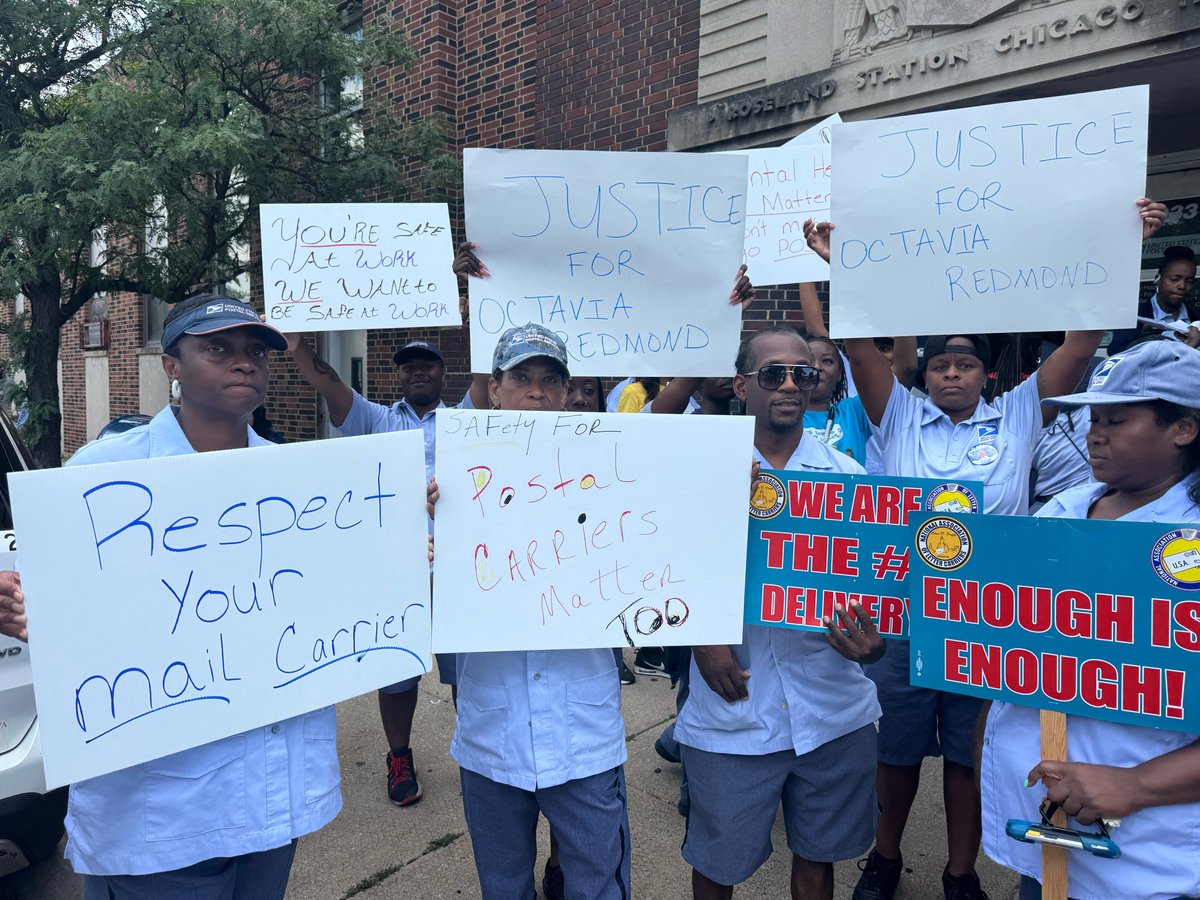 ILAFLCIO's tweet image. Mail carriers are frontline workers and face assaults nearly everyday.
Nearly a year ago, Octavia Redmond, lost her life on the job. Yet true safety reform is still lacking.
We stand with the NALC and demand more be done to protect the essential workers that deliver our mail!