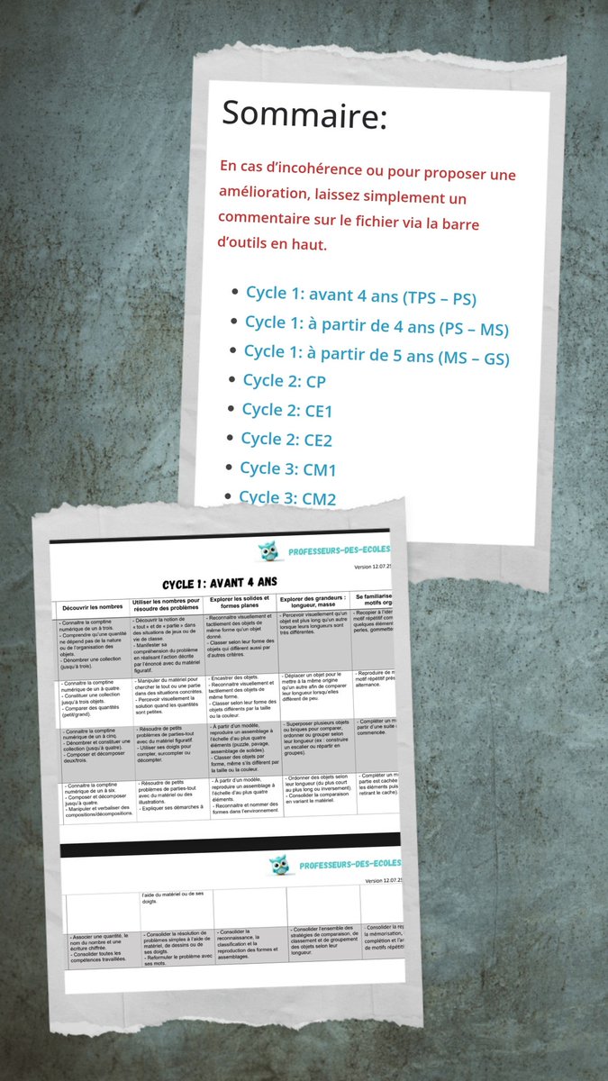 Profsdesecoles's tweet image. Je viens (enfin) de me plonger dans les programmations pour la maternelle… Première en ligne : maths TPS - PS ! 🧮
Je vous jure, c’est un sacré chantier : 15 programmations à faire 😅
Et vu le nombre de mails que je reçois, je vois que vous les attendez de pied ferme 😄
👉…