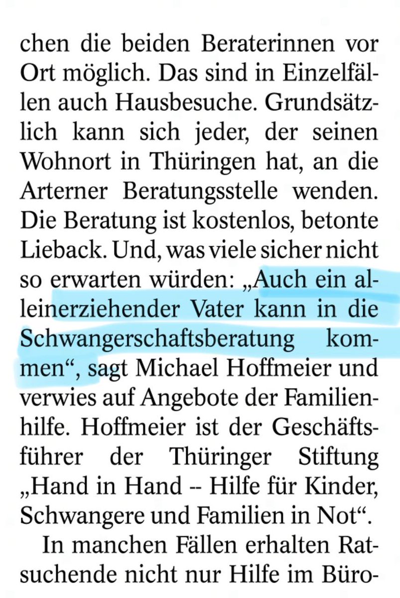 Cotta_AfD's tweet image. Heute in der #Thüringer Allgemeinen.👇„Auch alleinerziehende Väter dürfen zur #Schwangerschaftsberatung.“ Na endlich! Jahrzehntelang wurden diese armen #Männer systematisch davon ausgeschlossen, sich über ihre Wehen, ihren #Geburtsvorbereitungskurs und den besten Still-BH zu…