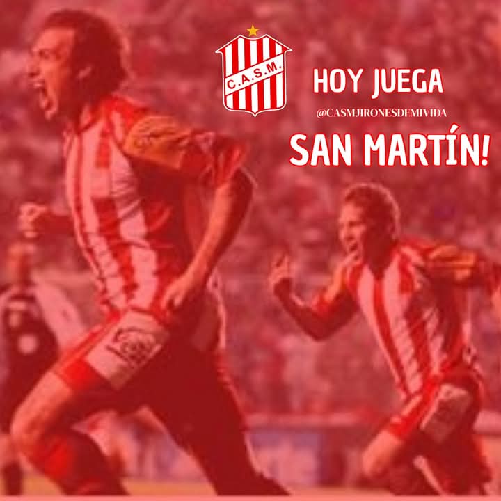 Hoy juega San Martín!

🔴⚪️ #PrimeraNacional

🆚 Los Andes
📌 Fecha 22
📆 12 de julio
⏰ 19 Hs.
🏟 El Fortín de Barrio Ciudadela
📺 TyC Sports Play
👨‍⚖️ Maximiliano Macheroni

⚽️ #VamosCiudadela
#sanmartindetuc
#SanMartínTuc
#sanmartindetucuman
<a href="/CASMOficial/">Club Atlético San Martín</a>