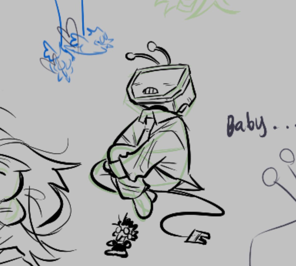 Phony_BaBoney's tweet image. Here’s some magma doodles i did from the other day!!! #deltarune #spamtenna