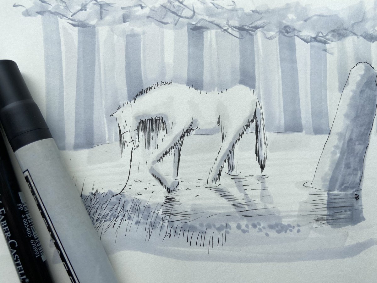 valorhelm's tweet image. Draw something everyday.
The kids asked for a Kelpie.
What should I draw tomorrow?