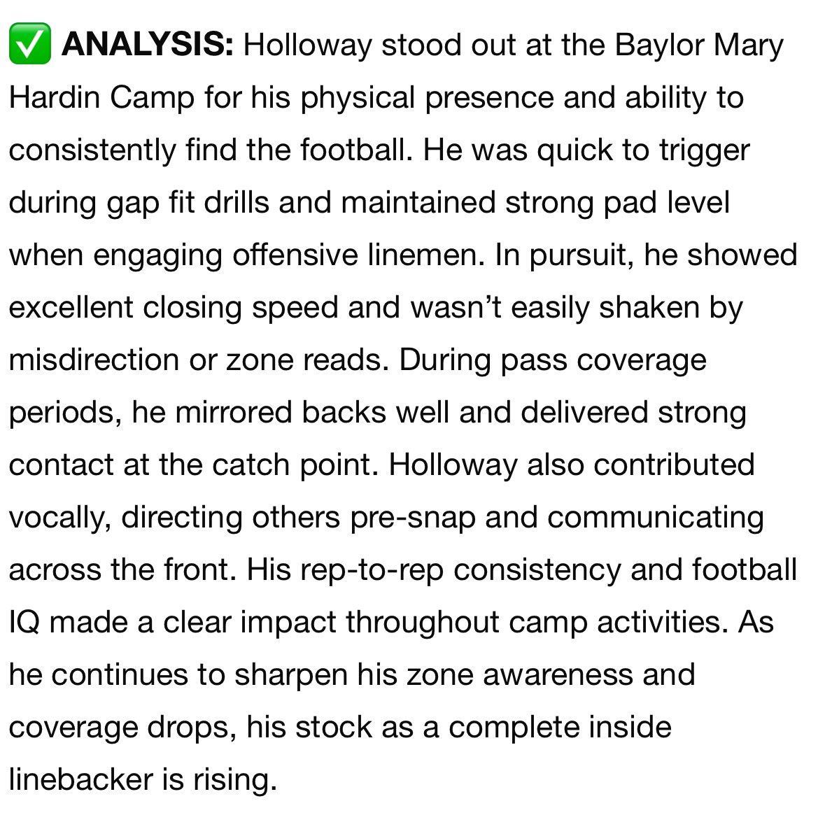 JJ Holloway (@jjholloway1557) on Twitter photo Article from a few weeks ago after a great camp!
<a href="/sixstarfootball/">Six Star Football | PLUS+</a> <a href="/PrepRedzoneOH/">Prep Redzone Ohio</a> <a href="/OhioPrepsRivals/">Ohio Preps</a> <a href="/HEATHHSFOOTBALL/">Heath Football</a> Article from a few weeks ago after a great camp!
<a href="/sixstarfootball/">Six Star Football | PLUS+</a> <a href="/PrepRedzoneOH/">Prep Redzone Ohio</a> <a href="/OhioPrepsRivals/">Ohio Preps</a> <a href="/HEATHHSFOOTBALL/">Heath Football</a>