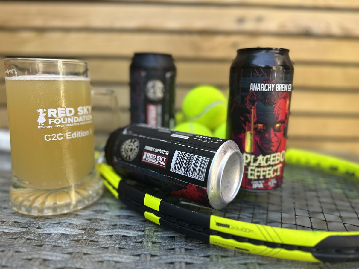 redskycharity's tweet photo. It’s Wimbledon Finals Weekend and we’re playing doubles with Anarchy Brew Co. who’ve served up a classic low alcohol refreshing IPA called Placebo Effect to support Red Sky Foundation! @AnarchyBrewCo #Wimbledon2025 

https://t.co/6x27agyilw https://t.co/GcM3IlOijO