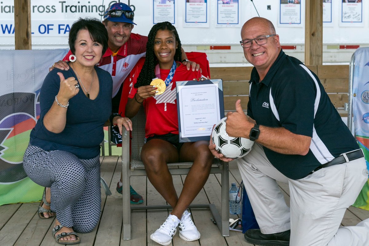 While I think Olympic gold medal soccer player <a href="/AshleyLawrence/">Ashley Lawrence</a> is not likely going to be around next Sat during our 30th anniversary C3 quarry party, she stops in when she's in town.  The 3x Olympian had her mom watch the Tokyo gold medal match on our C3 beach.  What an athlete.