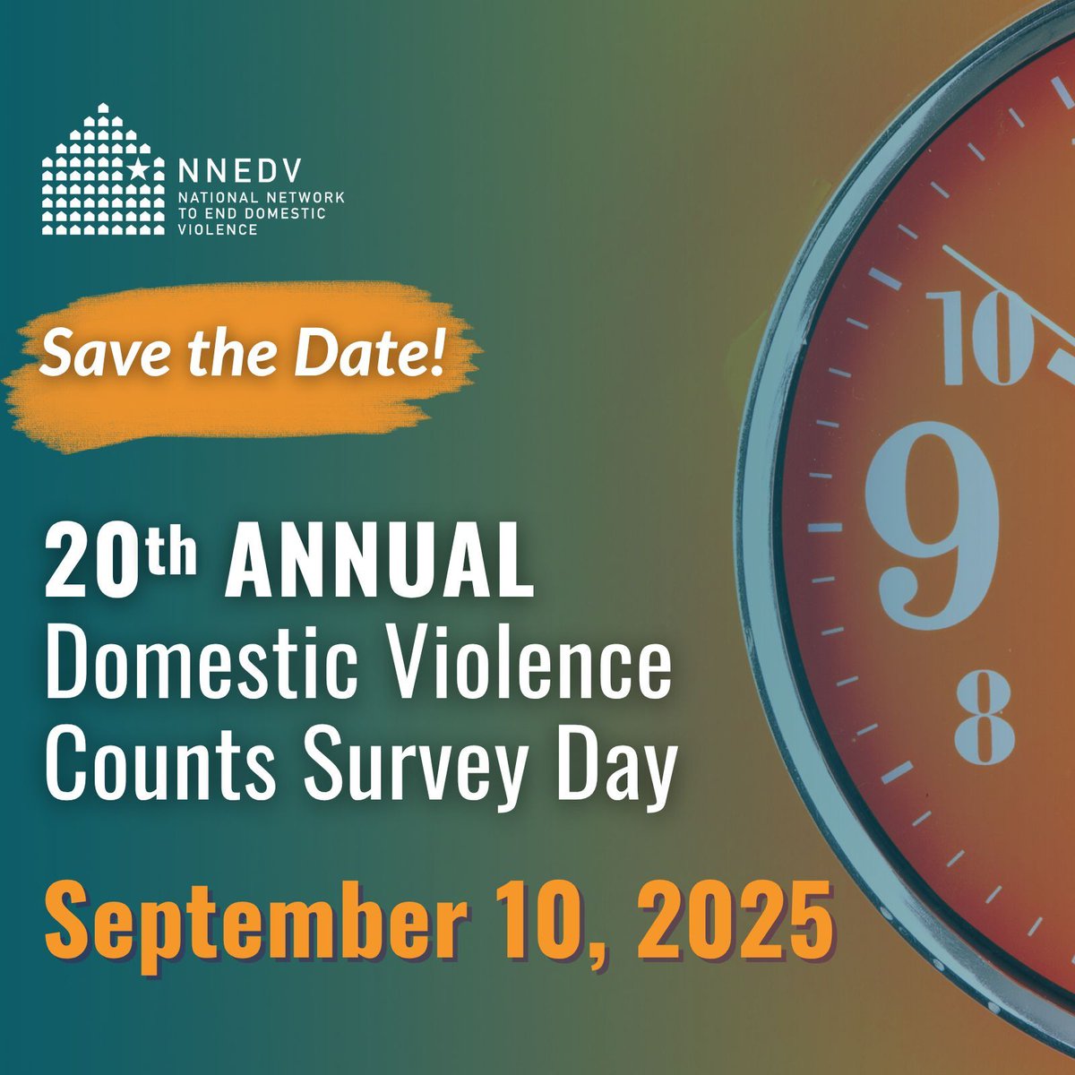 WomensLaw's tweet image. Save the date! 📅 @nnedv's 20th Annual #DVCounts survey day will take place on 9/10. Through our Email Hotline, WomensLaw is proud to participate in this annual count of domestic violence services provided in just one day, helping to inform policy and funding priorities.