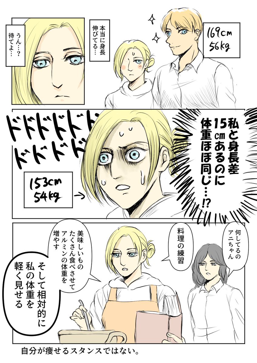 Mare_aot's tweet photo. #アルアニ #aruani 
アルアニの身長(と体重)② https://t.co/heLtEdZH2f
