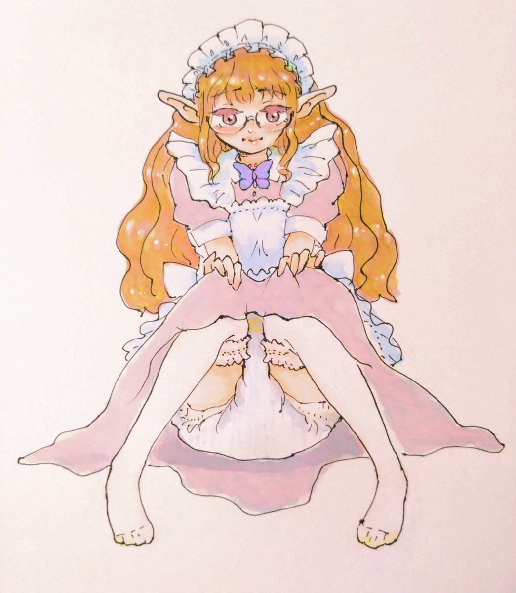 今回もたくさんのいいねコメントありがとうございます!ちなみに今回の絵のメイドさんの元となっているパートナーさんのイラストがこちらです。おむつエルフメイド可愛い!! 