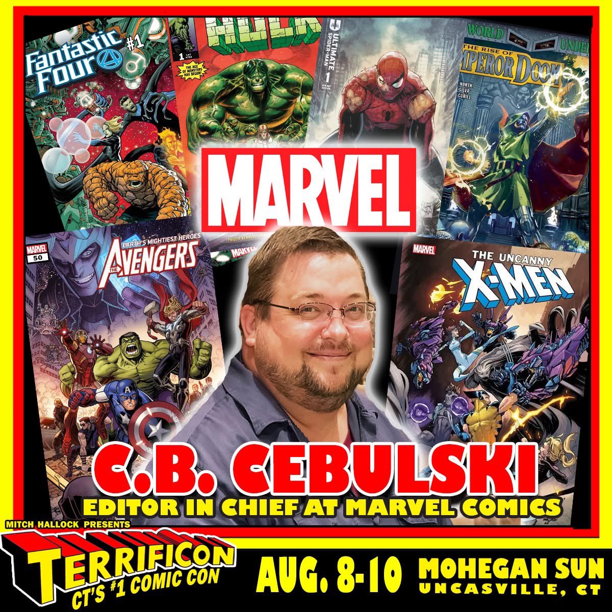ItsTerrifiCon's tweet image. TERRIFICON welcomes back our friend, Marvel Comics Editor-in-Chief C.B. Cebulski who will once again be reviewing portfolios for aspiring comic artists. You can find Mr. Cebulski set up next to Skottie Young in Ballroom B at TERRIFICON on August 8-10 only at Mohegan Sun!…