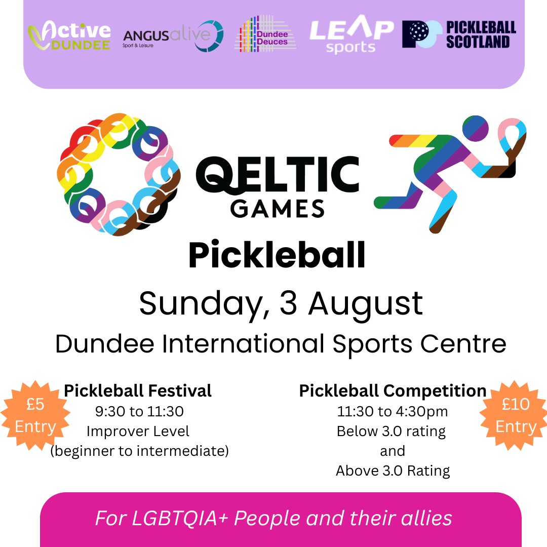 Pickleball Scotland (@pickleballscot1) on Twitter photo We’re excited to be a partner organisation for this brilliant Qeltic Games Pickleball event that will be held in Dundee Sun 3 Aug Well done to the Dundee Deuces for organising Hope to see you there 😁 For more info and to sign-up visit: qelticgames.com
<a href="/nanettemutrie/">Nanette Mutrie</a> We’re excited to be a partner organisation for this brilliant Qeltic Games Pickleball event that will be held in Dundee Sun 3 Aug Well done to the Dundee Deuces for organising Hope to see you there 😁 For more info and to sign-up visit: qelticgames.com
<a href="/nanettemutrie/">Nanette Mutrie</a>