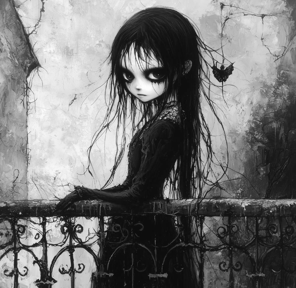 ashley_r_oden's tweet image. Doe-eyed deviant, pale & still
how does your garden grow
With hemlock, sage, & wicked thrill
I dare say I must know
Widows spin lethal thread
bats cry up high
Petals bloom shades of dread
‘neath October sky
Oh whisper now
my darkest one
how does your garden
grow
#vss365