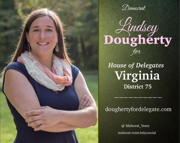 #ResistanceUnited #wtpBLUE #wtpBlueResists #DemsUnited #DemVoice1 #ProudBlue 
🗣VA State General Nov 4, 2025 
House of Delegates (D 75) 
ballotpedia.org/Virginia_House…

Vote for 🌟Lindsey Dougherty

She uplifts underserved communities. Here’s her work and plan: doughertyfordelegate.com