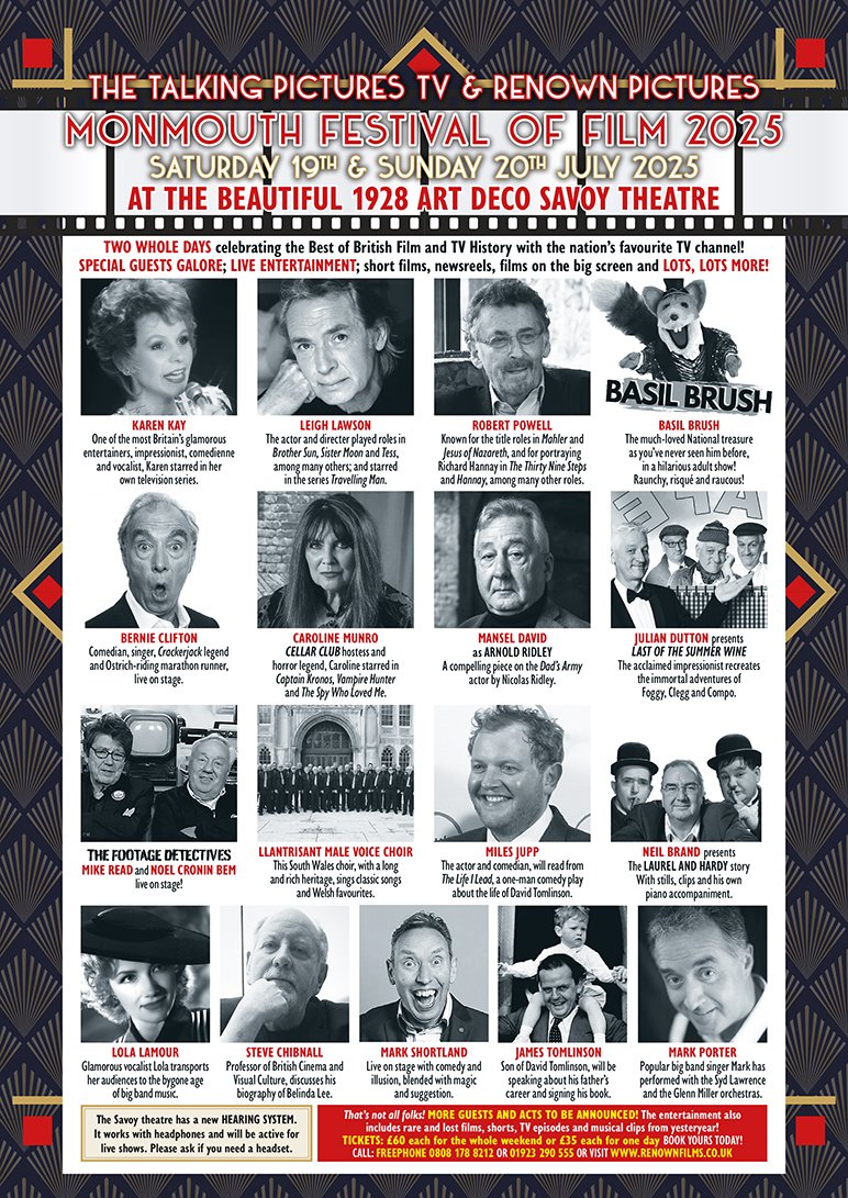 Renown_Pictures's tweet image. The wait is nearly over!
Only 6 days to go to our #TPTV Festival of Film weekend event in Monmouth @monmouthsavoy
Are you joining us? LAST CHANCE FOR TICKETS!
Don't delay! Call 0808 178 8212 or online: renownfilms.co.uk/product-catego…