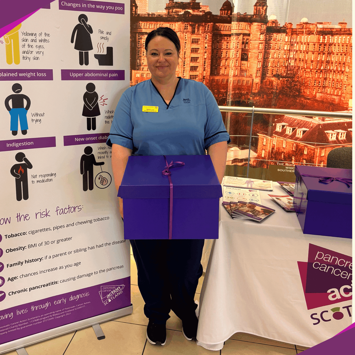 OfficialPCA's tweet image. π Friday saw the launch of our new Purple Boxes at Glasgow Royal Infirmary, care packages for patients preparing for pancreatic cancer surgery.
π Your kindness helps us reach more people. If you're able to give, please visit: panact.org/donate