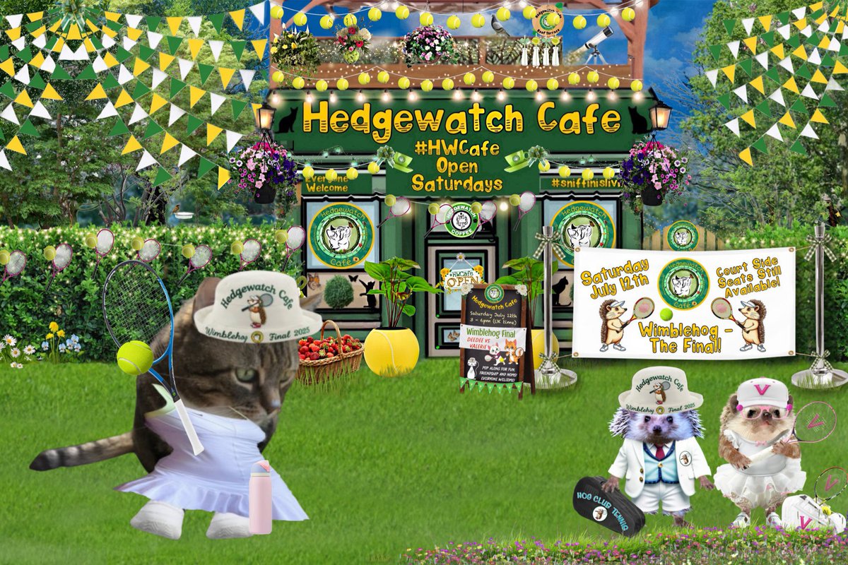 Meow I'm here ready to order! Maybe some tennis too😺 #Hwcafe